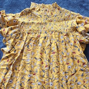 Fall's Creek Floral Ruffle Sleeve Top